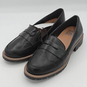 dv by Dolce Vita “Crisp” Classic Penny Loafer/Lug Sole Block Heel Black
